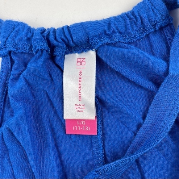 NOBO No Boundaries Tank Top Womens Juniors Large 11-13 Blue Anchor - Picture 2 of 8